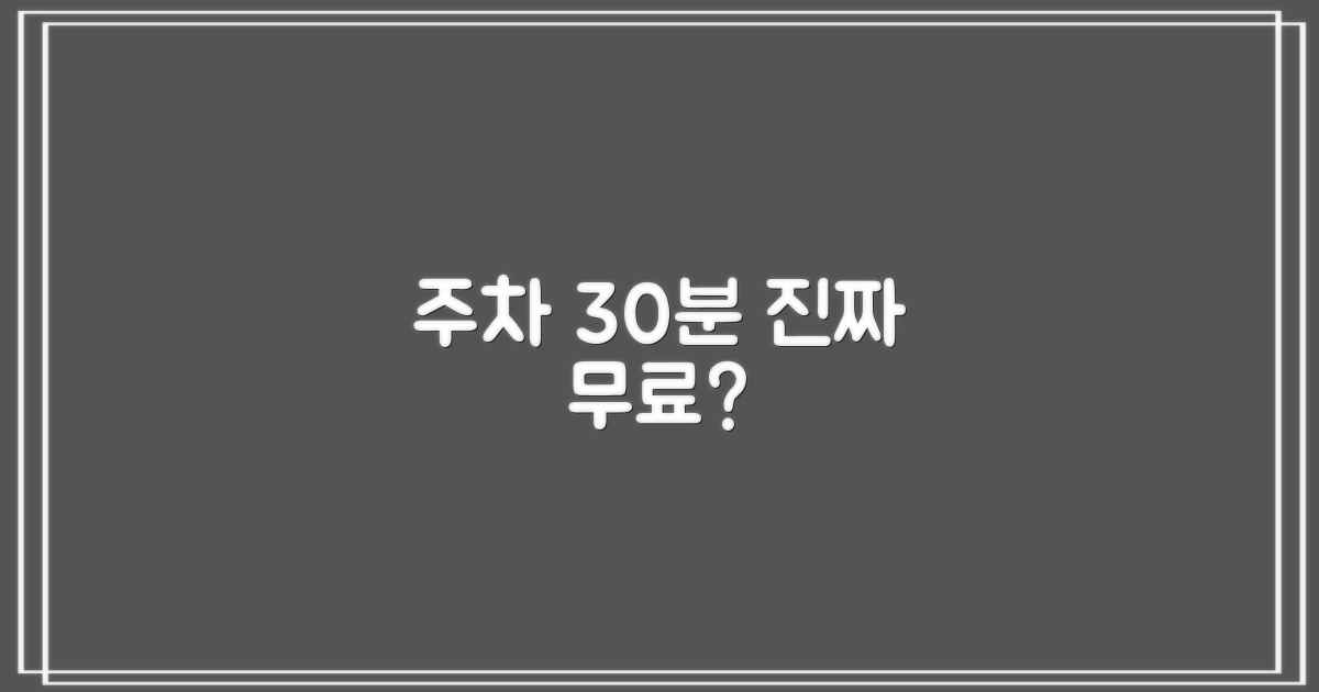 주차 30분 무료 확인