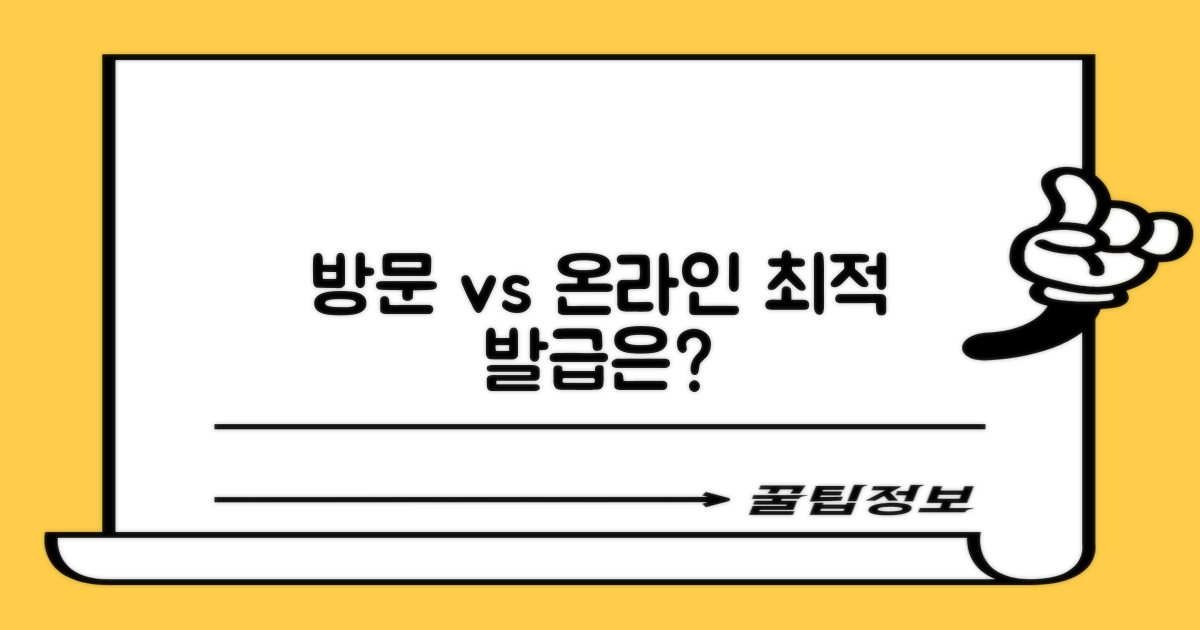 방문 발급 vs 온라인/무인