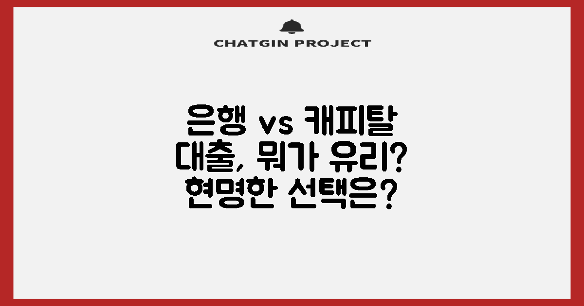 캐피탈 vs 은행 대출
