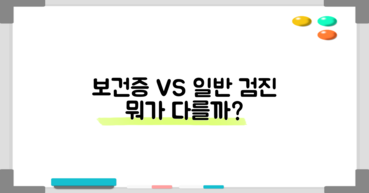 보건증 vs 일반 검진 차이